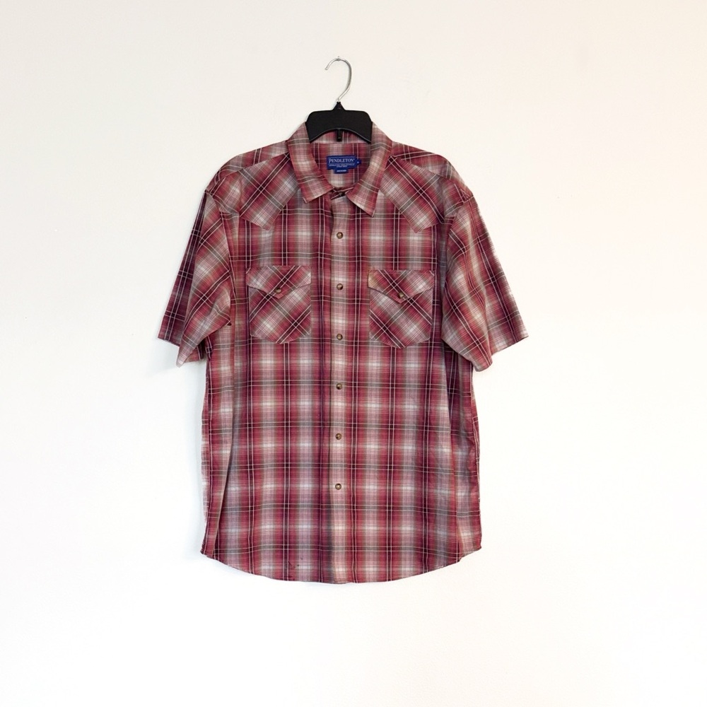 🌿Final Sale Pendleton Men's‎ Casual Red Plaid Button Down Shirt